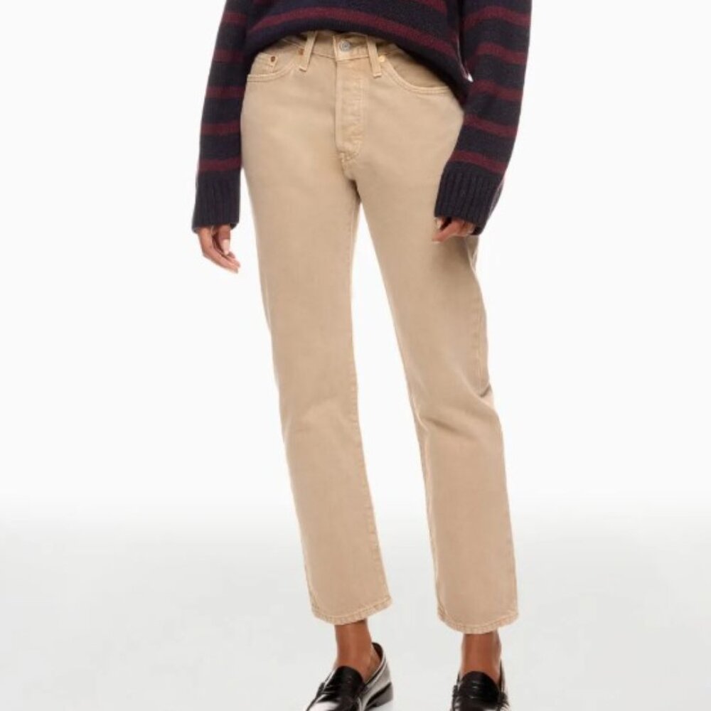 LEVIS: BROWN 501JEANS
